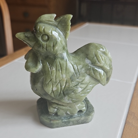 unknown Other - Green Stone Bird Figurine